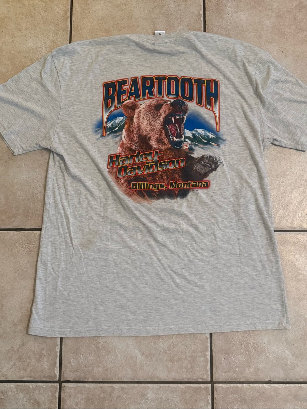 Harley-Davidson Beartooth Billings, Montana Graphic Tee - Light Gray